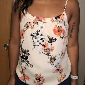 LOFT Floral Spaghetti Strap Blouse